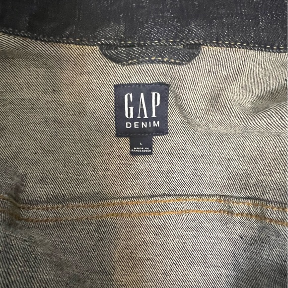 GAP Icon Denim Jacket Dark Indigo Large NWT - Picture 3 of 6